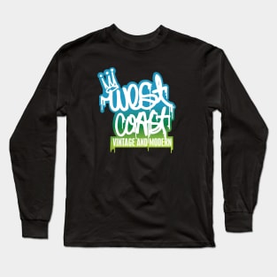 West Coast Vintage & Modern logo design. Long Sleeve T-Shirt